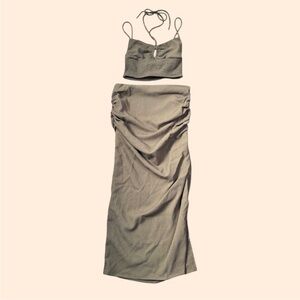 OAK + FORT Olive Skirt Set